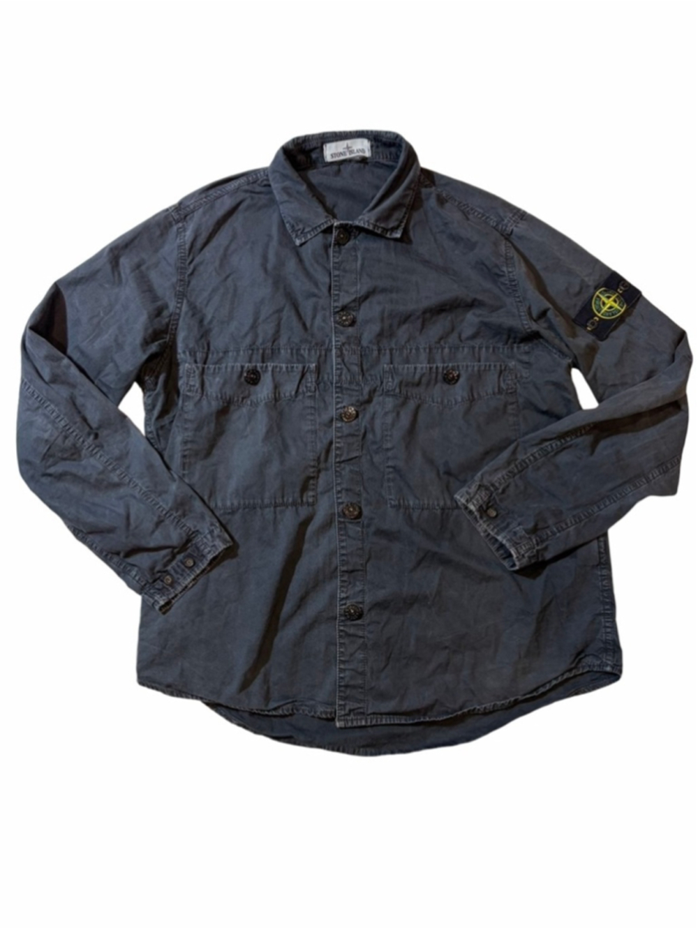 Stone Island OLD Effect Overshirt Garment Dyed Utility Shirt Jacket L